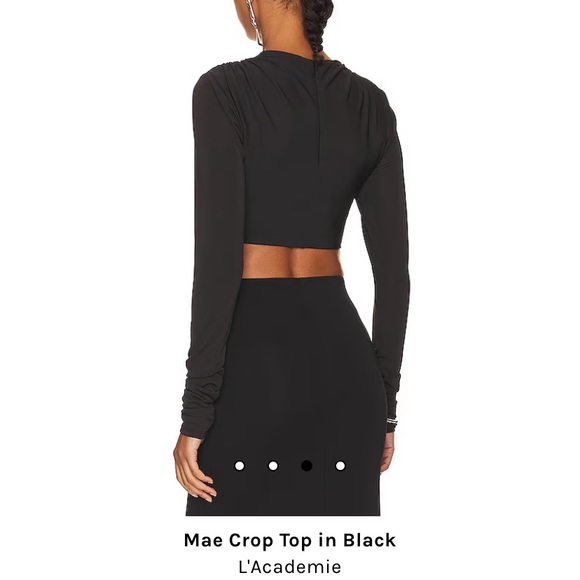 L’ACADEMIE Black Mae Crop Top size medium - Picture 2 of 11